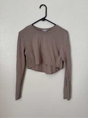 Cropped Long-Sleeve Top